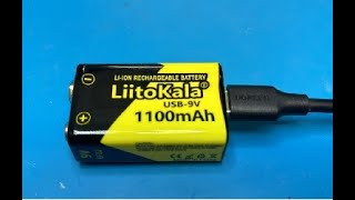 9V lithium rechargeable Litokala battery [upl. by Ynahirb802]