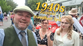 1940s Festival Woodhall Spa Lancaster and Spitfire fly past WS40sFest home front ragtime rewind [upl. by Tlaw]