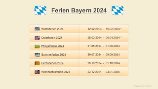 Ferien Bayern 2024 [upl. by Laws]