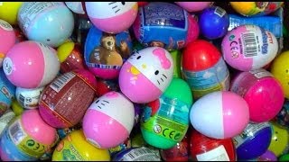 250 Kinder surprise and Surprise eggs Cars THOMAS Spider Man TOY Story MARVEL Heroics HELLO KITTY [upl. by Ganiats]