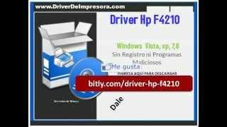 Descargar Driver de Impresora HP Deskjet F4210 [upl. by Anyala]