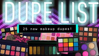 25 new dupesinspired Viseart Pat McGrath Natasha Denona Morphe Melt Too Faced  DUPE LIST [upl. by Anirda]