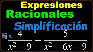 Operaciones con expresiones racionales Simplificación Ejercicio resuelto [upl. by Zipporah]