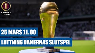 Repris lottning av slutspelet i damernas Svenska Cupen [upl. by Aneerhs]