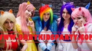 show infantil de las equetria girls rainbow rock BABY KIDS PARTY [upl. by Eilsew]