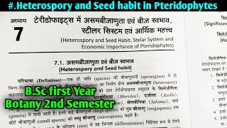 Heterospory and Seed habit in Pteridophytes BSc first year Botany second semester [upl. by Leksehcey]