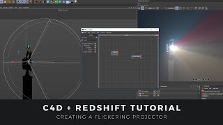 Cinema 4D  Redshift Tutorial Make a Flickering Projector Spotlight [upl. by Niret]