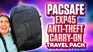 PACSAFE EXP45 ANTITHEFT CARRY ON TRAVEL PACK REVIEW [upl. by Annoyed340]