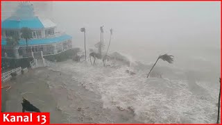 Hurricane Beryl hits Carriacou islands as Category 4 storm [upl. by Dud]