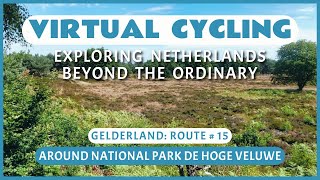 Fietsroute rondom Nationale Park De Hoge Veluwe  Virtueel Fietsen [upl. by Allemac]