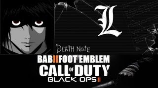 COD Black Ops 2 Emblem Tutorial  Death Note L [upl. by Kcinom]