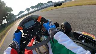 KARTING HELMET CAM  Rotax DD2  Onboard Pista Azzurra Jesolo  3 exact same laptimes [upl. by Pedrick]