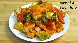 Sweet and sour Tofu recipe  Chilly Tofu recipe  Tofu With Stir Fry vegetable  Tofu recipe [upl. by Isoais]