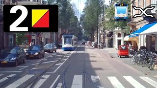 🚊 GVB Amsterdam Tramlijn 2 Cabinerit Centraal Station  Nieuw Sloten Drivers view POV [upl. by Idac]