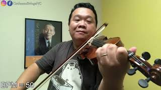 Lightly Row  Slow Practice  Suzuki Violin Book 1 [upl. by Nevuer]