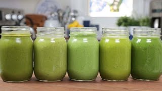 5 Green Smoothie Recipes [upl. by Yclehc]