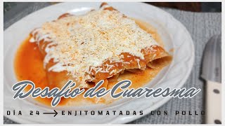 DIA 24 ENJITOMATADAS CON pollo viral cooking recetas [upl. by Yadrahs]