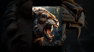 Sabertooth information sabertooth sabertoothtiger animals extinction trending viralvideo [upl. by Annorah]