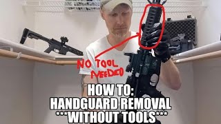 How To AR15 Handguard removal WITHOUT TOOLS MampP 15 sport 2 [upl. by Nosidda396]