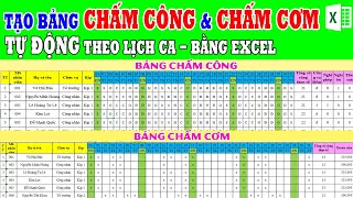 Hướng Dẫn Tạo Bảng Chấm Công Tự Động Theo Lịch Ca  Tạo Bảng Chấm Cơm Tự Động Theo Lịch Ca  2021 [upl. by Inalak551]