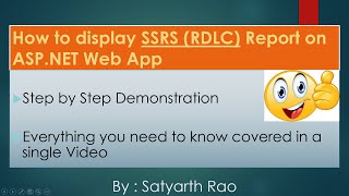 SSRS  Displaying an RDLC Report on ASPNET Web App SQL Server Reporting Services [upl. by Adnarim]