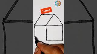 How To Draw Home From Letter Z drawing draw home shorts [upl. by Ztnarf]