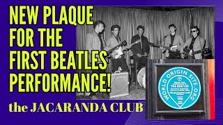 The Jacaranda Club in Liverpool where The Beatles first Played  PLAQUE [upl. by Onateag]