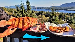 STUFFED Fish Fried then SMOKED Catch and Cook IN ALASKA [upl. by Scharff699]