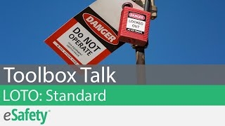 2 Minute Toolbox Talk LockoutTagout  Standard [upl. by Picker]