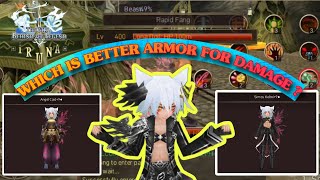 IRUNA ONLINE ANGEL CAID VS SIMOS KELTOI  WHICH IS BETTER ARMOR FOR DAMAGE  ARMOR COMPARISON [upl. by Koehler]