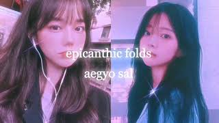 ♡epicanthic folds amp aegyo sal ♡ POWERFUL subliminal [upl. by Flore]