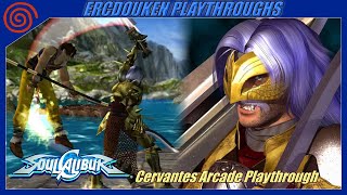 Soul Calibur Dreamcast  Cervantes Arcade Playthrough [upl. by Nynahs420]