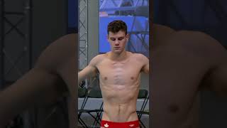 Vincent Riendeau Canadian Diver in Red Speedo Gear SPRINGBOARD Diving Competition fyppage [upl. by Windham]