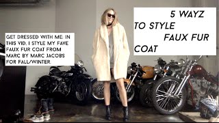 5 Ways I Style A Faux Fur Teddy Bear Coat Get Dressed With Me [upl. by Kennie]