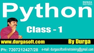 Learn Python Programming Tutorial Online Training by Durga Sir On 26012018 [upl. by Akimert]