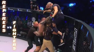 Referees vs Fighters  Craziest And Funniest Moments [upl. by Bertold222]