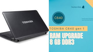 UPGRADE RAM LAPTOP TOSHIBA C640 to 8 GB DDR3 [upl. by Ada]