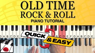 Old Time Rock and Roll Piano Tutorial QUICK amp EASY [upl. by Nodab]