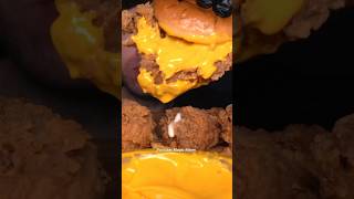 KFC VS Popeyes asmr mukbang shorts [upl. by Bamford121]