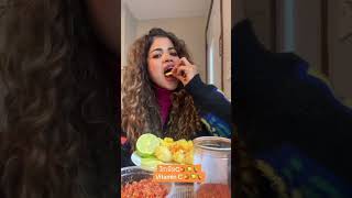 ញាំវិតាមីនសុីពិតៗ🍊🍋🍍🔥🌶️🤧❤️🥰Vitamin C 🍋🍊🍍foryou youtubeshorts youtubevideo food yum [upl. by Federica]