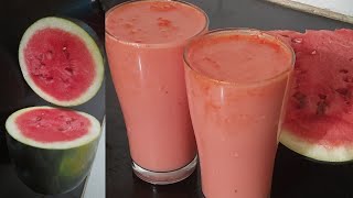 Water Melon Milk ShakeSummer Healthy Refreshing Drink Recipe By fries N piesfries N pies [upl. by Fenner]