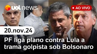 Plano para matar Lula PSOL vai ao STF por prisões de Bolsonaro e Braga Netto e ao vivo  UOL News [upl. by Chicoine]