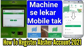 How To Create Absher Account In Hindi Urdu  Abshar Account Banane ka Tarika [upl. by Annelise]