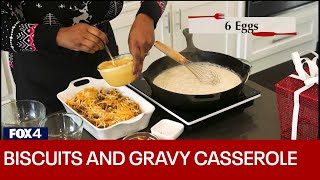 RECIPE Biscuit and Gravy Casserole [upl. by Jacobba]