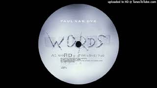 Paul van Dyk  Words For Love 1997 [upl. by Joris]