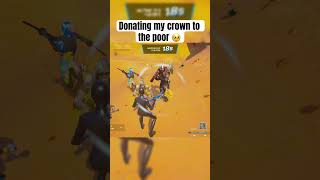 Donating my crown to the poor fortnite [upl. by Nnorahs]