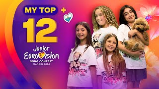 Junior Eurovision 2024 MY TOP 12 so far NEW🇸🇲 [upl. by Lieberman]