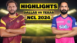 Full Highlights  Match 1  Texas Gladiators CC vs Dallas Lonestars CC  NCL 2024 [upl. by Adnah877]