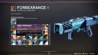 New Dawning Memento Rime Keepsake shader on crafted weapons  Destiny 2 [upl. by Guenzi]