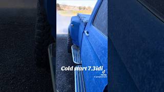 Cold Start 73 idi automobile dieselengine truck diesel offroad [upl. by Nanci]